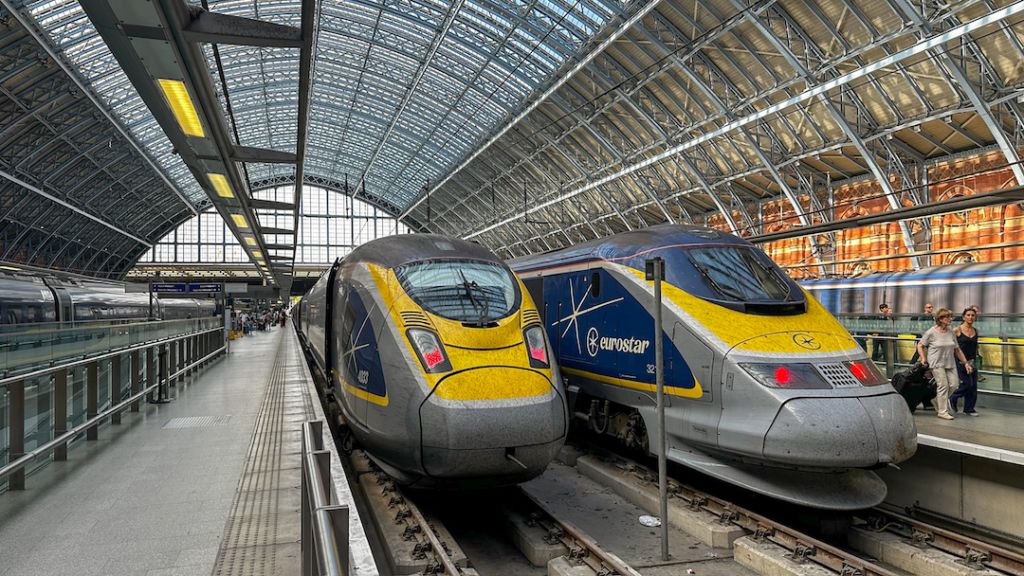 Eurostar en gare Saint Pancras à Londres