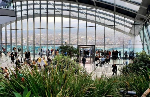 vue intérieur du sky garden