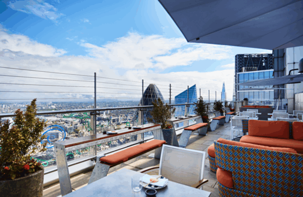 terrasse du rooftop sushisamba à londres