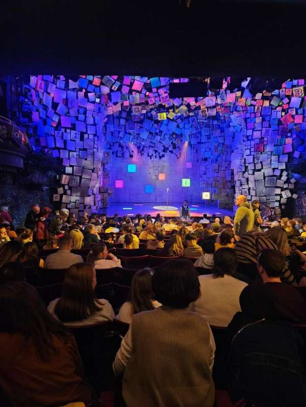 Vue depuis la fosse à la comédie musicale Matilda à Londres